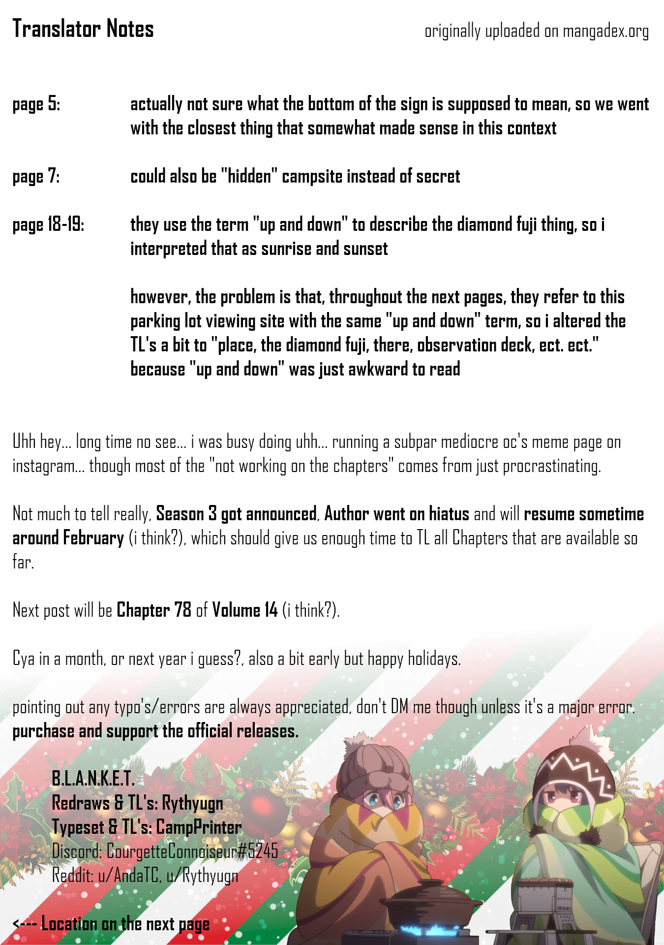 Read Laid-Back Camp EN Manga Online